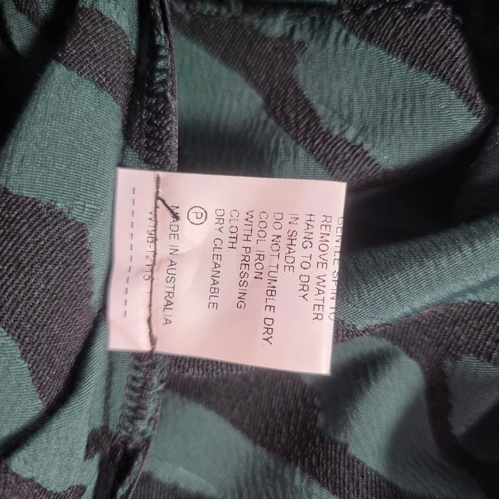 Bec + Bridge Discotheque Zebra One Shoulder Top Emerald Green 4 Womens NWT - Picture 5 of 9